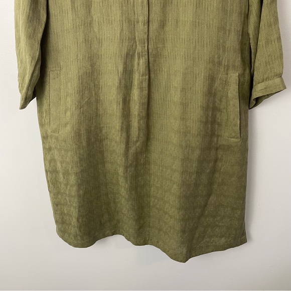 Soft Surroundings Linen Cotton Blend Marcellina Shirtdress Dress Size M 2DD60 - Picture 4 of 9